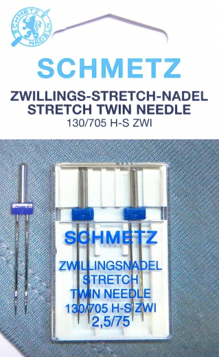 Schmetz Zwillingsnadeln-Stretch  2,5mm - 2er Packung