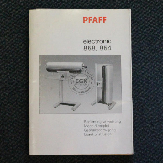 Handbuch Pfaff Bgler 858, 854