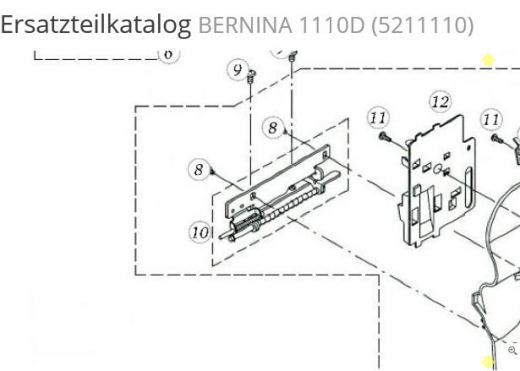 Greiferdeckelscharnier Bernina 1100D, 1100DA, 1110D