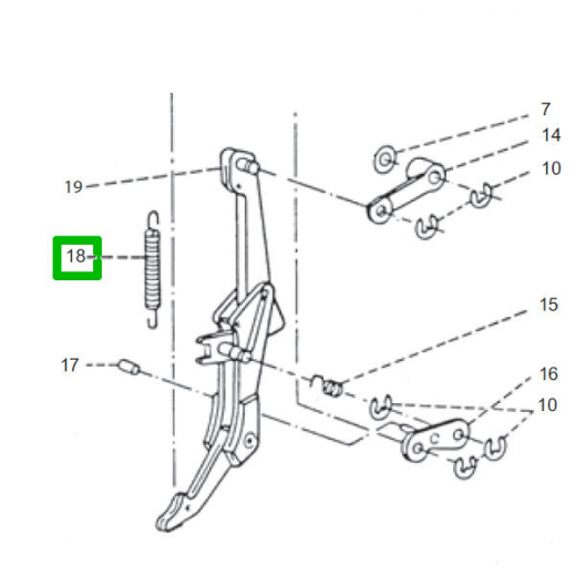 Pfaff Obertransport Feder