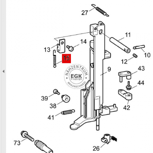 Feder Einfdelautomatik Brother 10, 15, 20, 30, 35