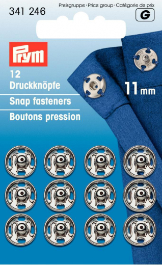 Prym Annh Druckknpfe silber 11mm