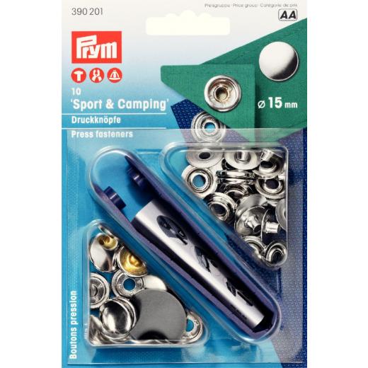 Prym Druckknopf Sport & Camping 15mm silberfarbig