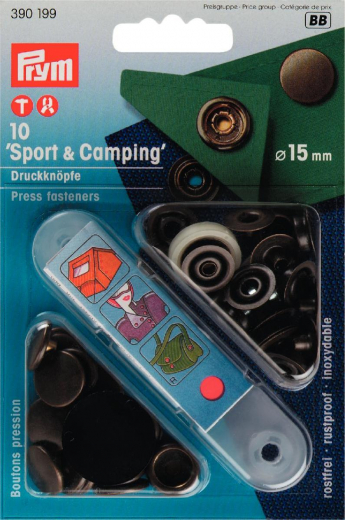 Prym Druckknopf Sport & Camping 15mm altmessing