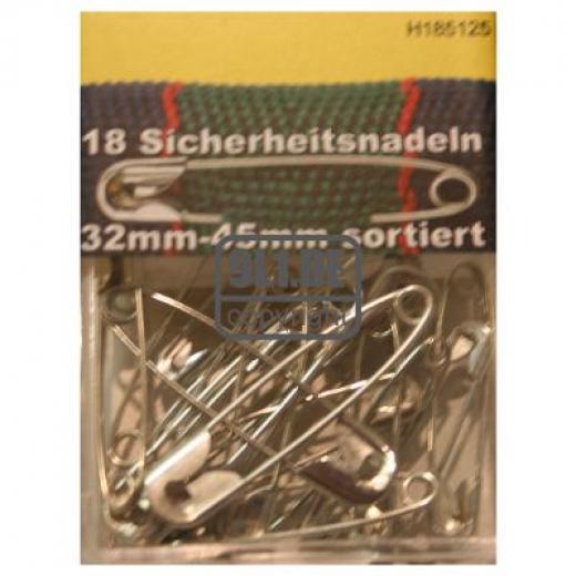 Sicherheitsnadeln 32-45mm sortiert - 18 St