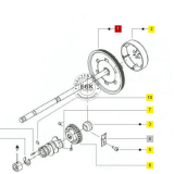 Oberarmwelle mit Riemenrad Bernina