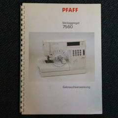 Handbuch Pfaff Stickaggregat creative 7560 