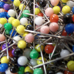 Stahlstecknadeln mit bunten Kopf 0,60x32mm 1000Stk.