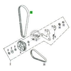 Zahnriemen Handrad/Umlenkrolle Bernina 305326.03.0+